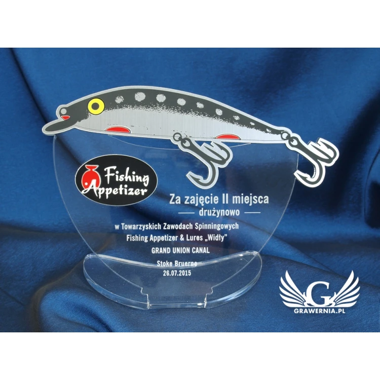 SILVER FISH - fishing competition trophy - model DTA22