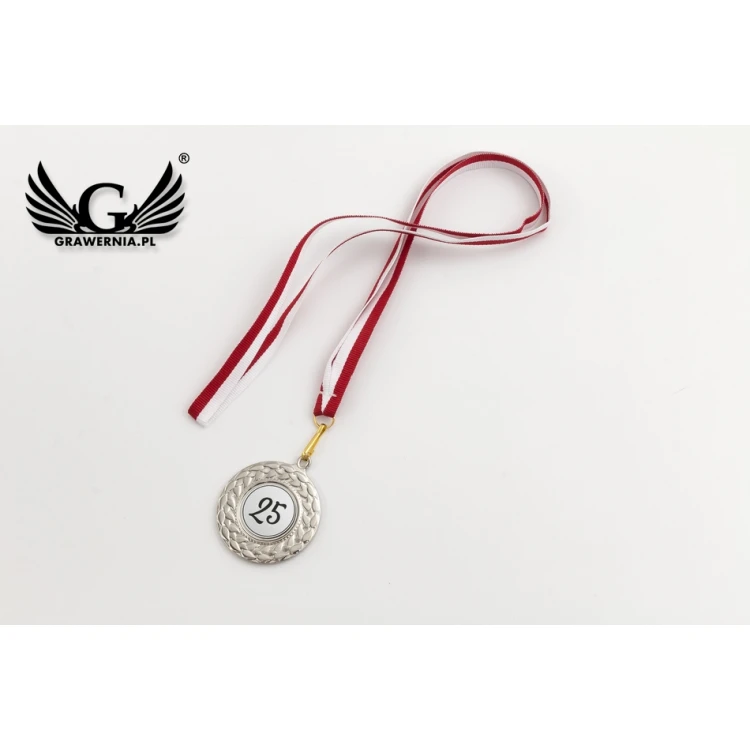Silver Medals for 25th Silver Wedding Anniversary - Set in Wooden Case - MGR004