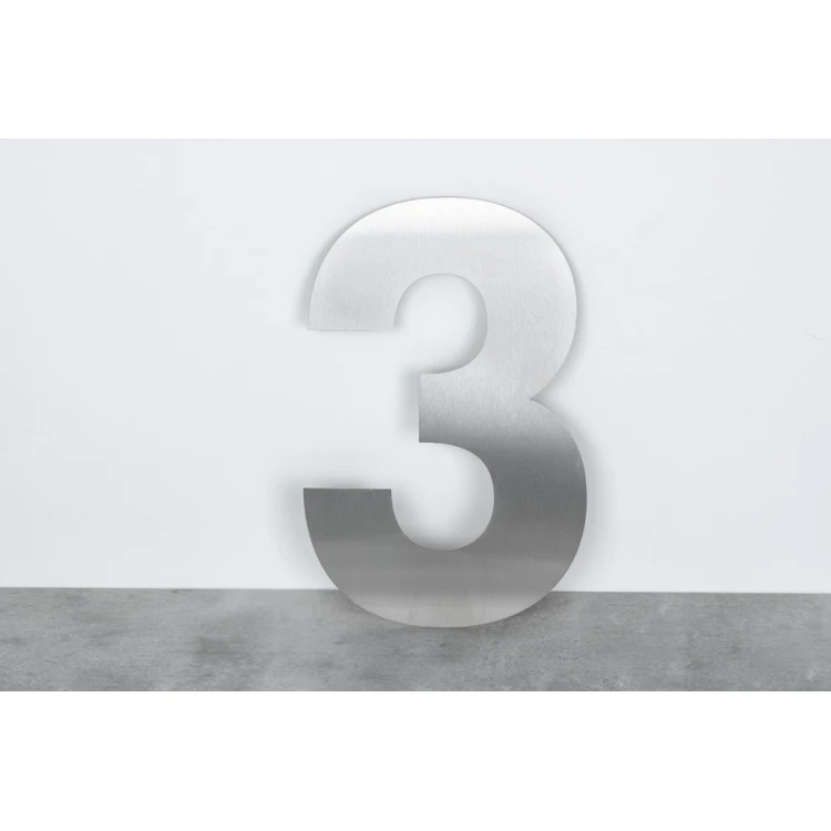 Steel digit or letter laser cut - height 255mm - ND030