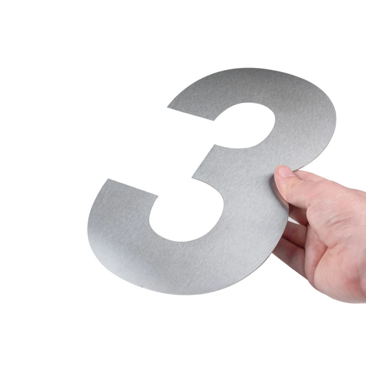 Steel digit or letter laser cut - height 255mm - ND030