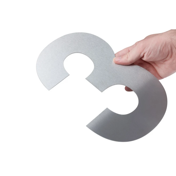 Steel digit or letter laser cut - height 255mm - ND030