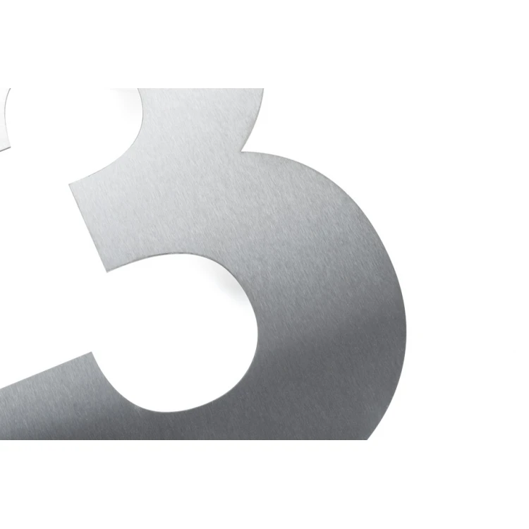 Steel digit or letter laser cut - height 255mm - ND030