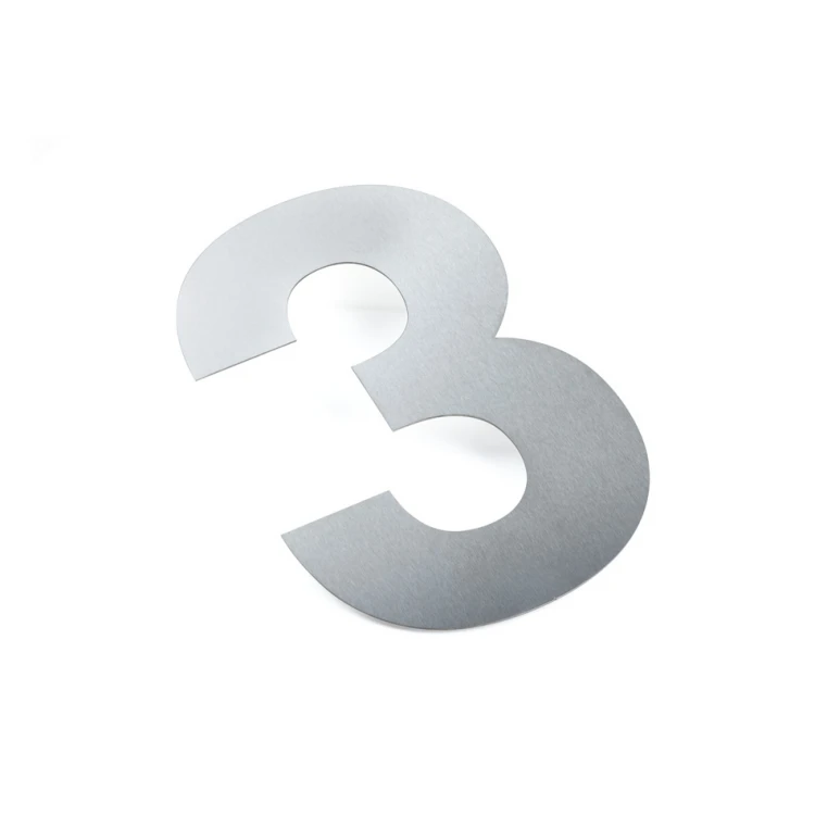 Steel digit or letter laser cut - height 255mm - ND030
