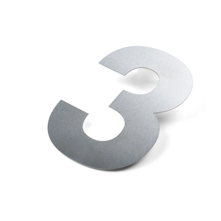 Steel digit or letter laser cut - height 255mm - ND030