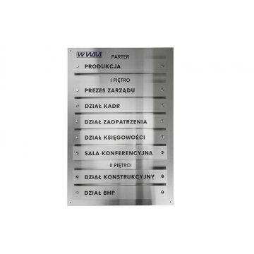 Steel Information Board on Distances - UV Digital Print - Size: 600x900mm - TAB252