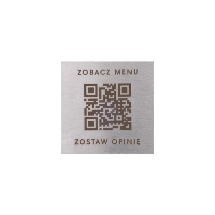 Steel menu with QR code - laser engraving - dim. 40mm - MEN032