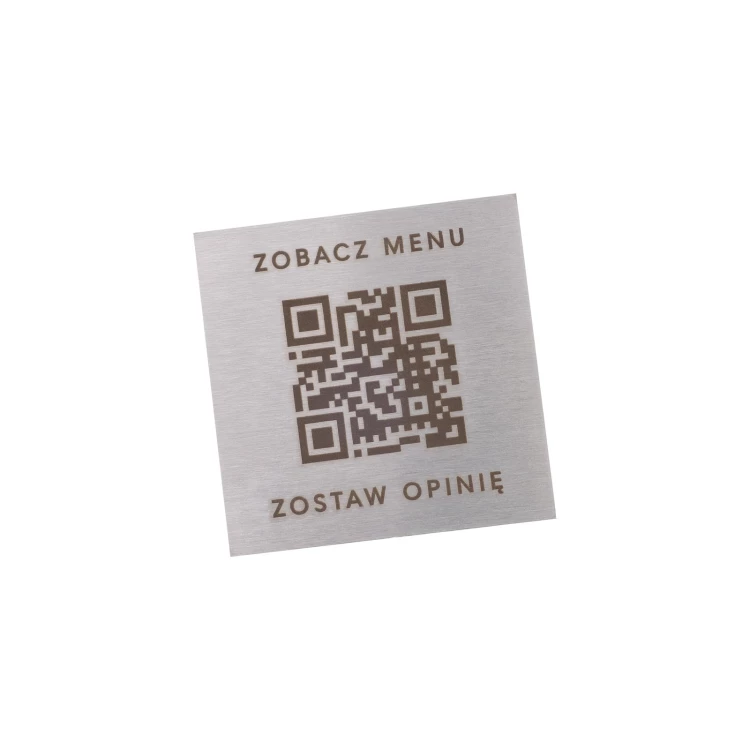 Steel menu with QR code - laser engraving - dim. 40mm - MEN032