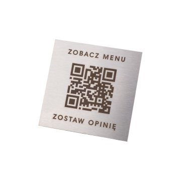 Steel menu with QR code - laser engraving - dim. 40mm - MEN032
