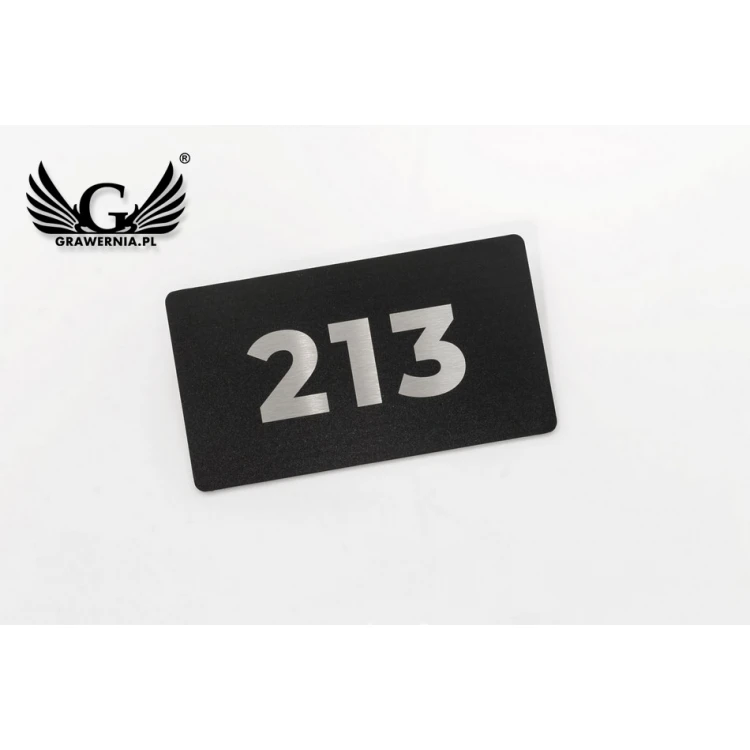 Steel door number with UV print - 90x50mm - ND018