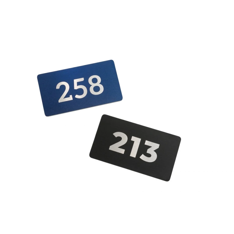 Steel door number with UV print - 90x50mm - ND018