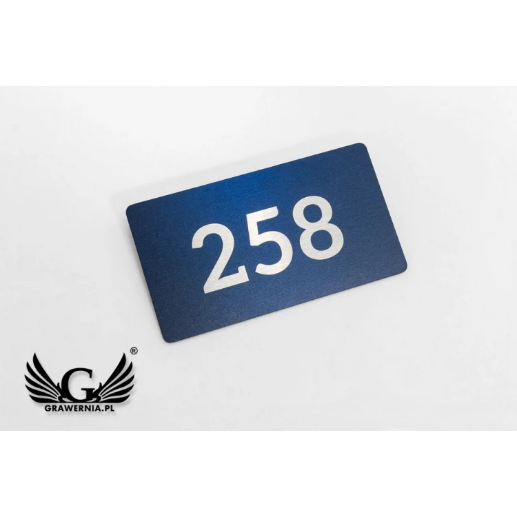 Steel door number with UV print - 90x50mm - ND018