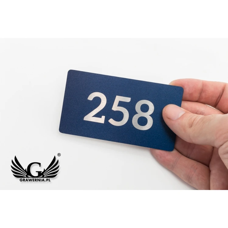 Steel door number with UV print - 90x50mm - ND018