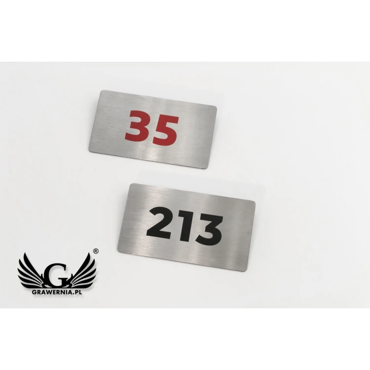 Steel door number with UV print - 90x50mm - ND019