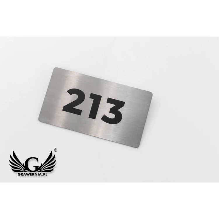 Steel door number with UV print - 90x50mm - ND019
