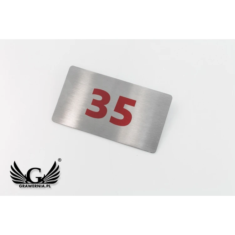 Steel door number with UV print - 90x50mm - ND019