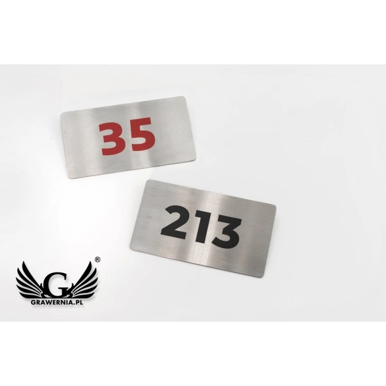 Steel door number with UV print - 90x50mm - ND019