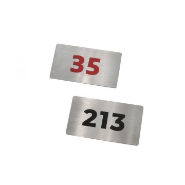 Steel door number with UV print - 90x50mm - ND019
