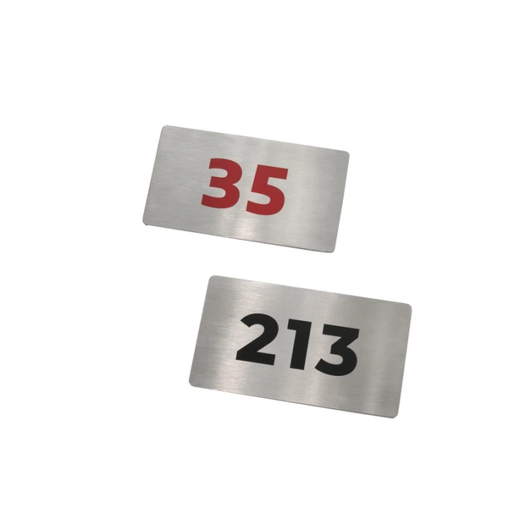 Steel door number with UV print - 90x50mm - ND019