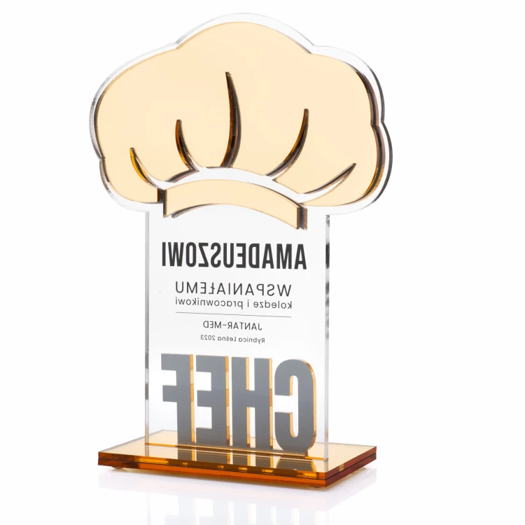 Acrylic Chef Statue - height 200mm - DTA096