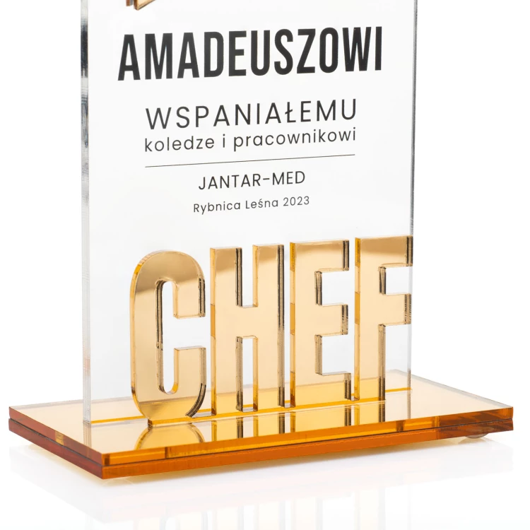 Acrylic Chef Statue - height 200mm - DTA096