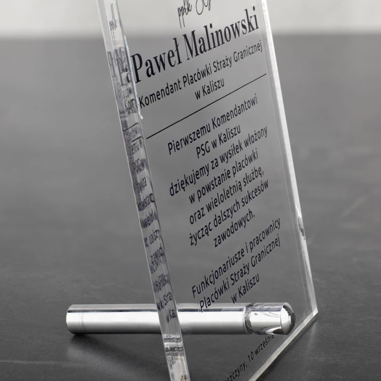 Acrylic Statuette for Border Guard Employee - height 215mm - DTA091