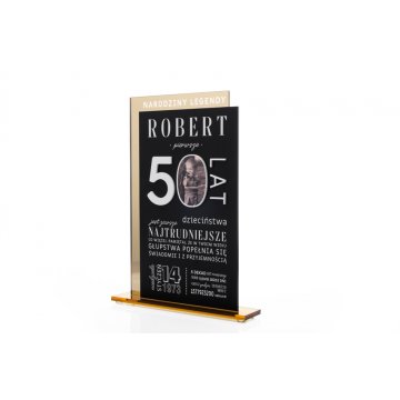 Galea Acrylic Statuette - 50th Birthday Gift - Height 265mm - DTA081