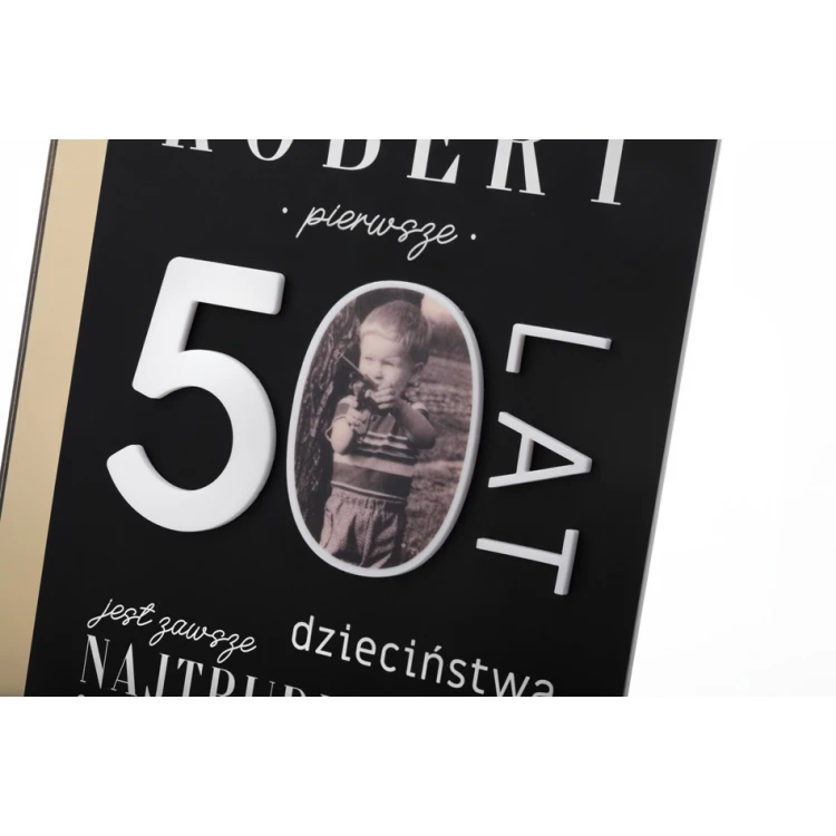 Galea Acrylic Statuette - 50th Birthday Gift - Height 265mm - DTA081