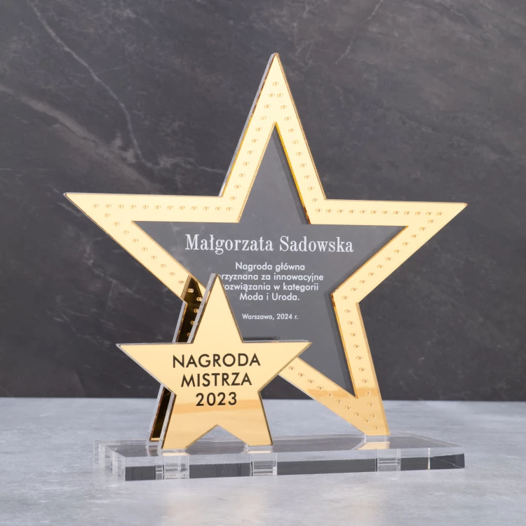Acrylic Statuette - Award for Exceptional Achievement - Height 19cm - DTA107