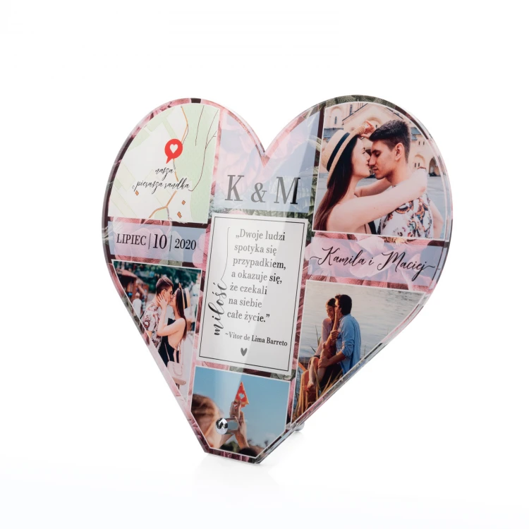 Acrylic Statue Heart Our First Date - DTA088