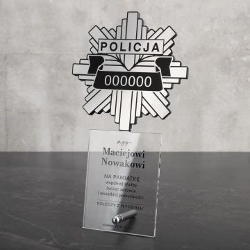 Acrylic Police Statuette - height 215mm - DTA087