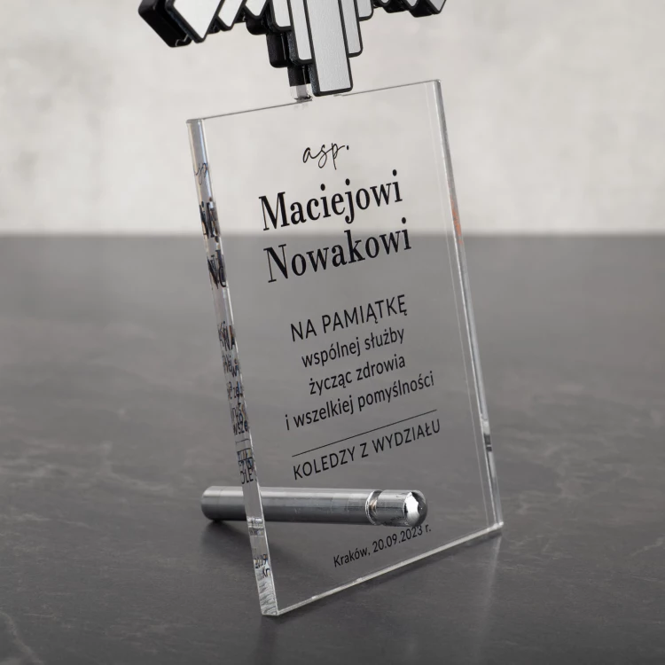 Acrylic Police Statuette - height 215mm - DTA087