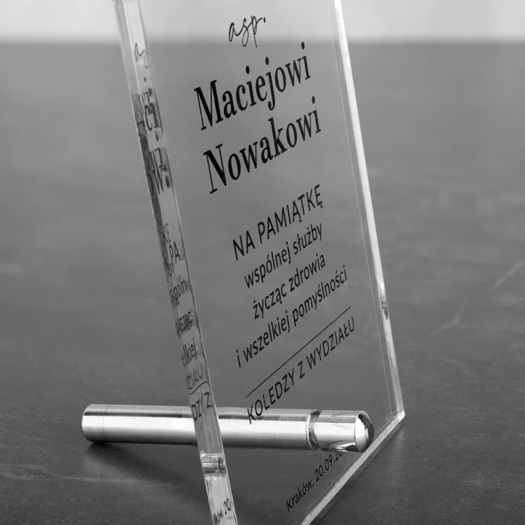 Acrylic Police Statuette - height 215mm - DTA087