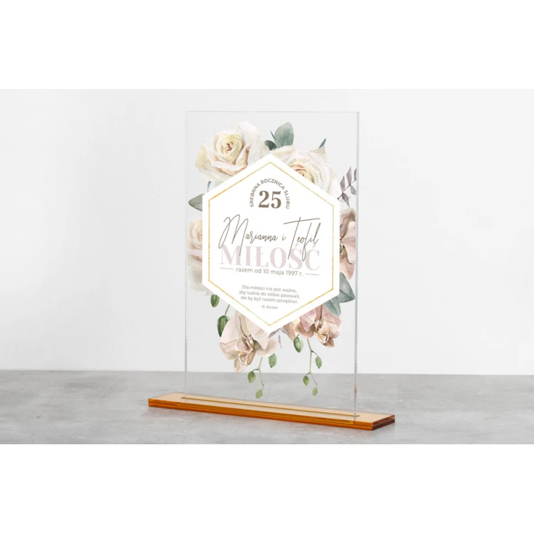 Acrylic Statuette - Anniversary Gift - Height 240mm - DTA074