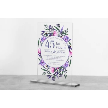 Acrylic Statuette - Anniversary Gift - Height 240mm - DTA071