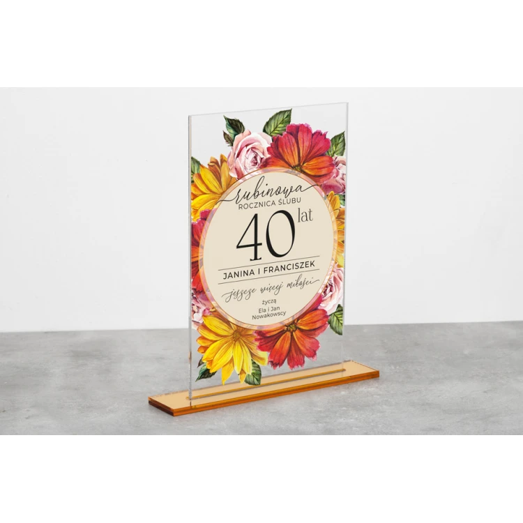 Acrylic Statuette - Anniversary Gift - Height 240mm - DTA072