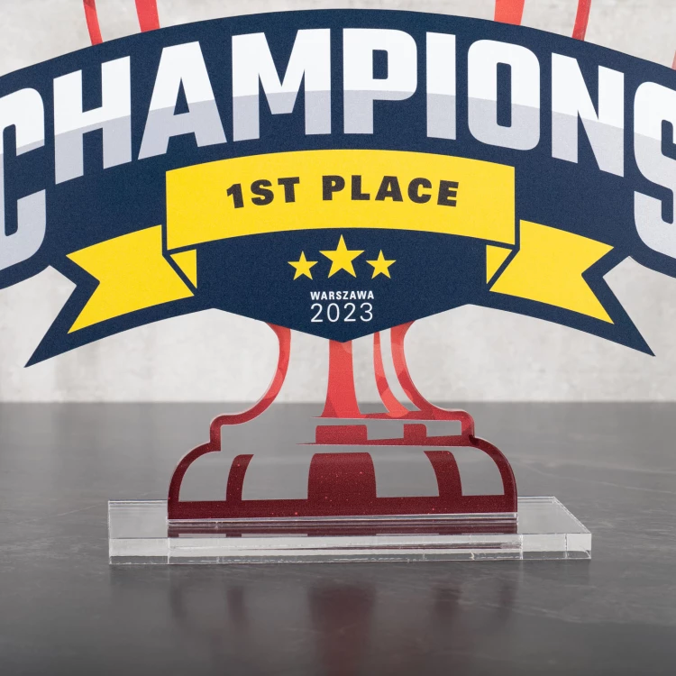 Acrylic statuette - trophy for the winner - height 23 cm - DTA121