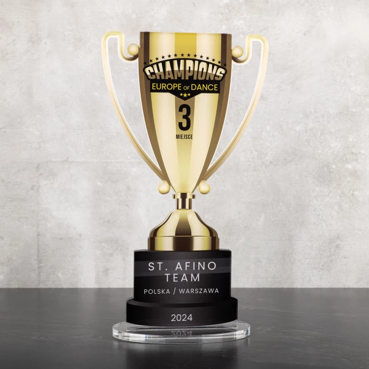 Acrylic statuette - trophy for the winner - height 30 cm - DTA122