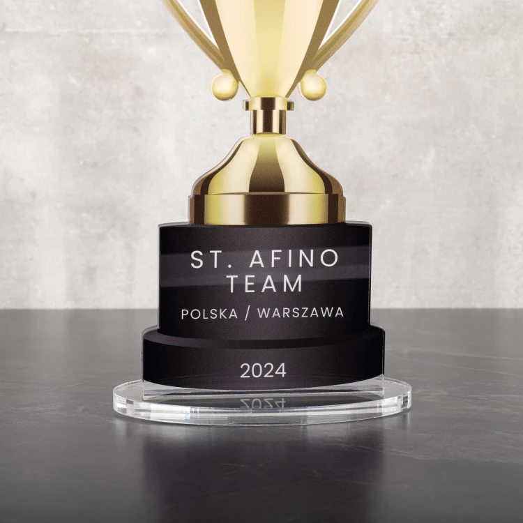 Acrylic statuette - trophy for the winner - height 30 cm - DTA122