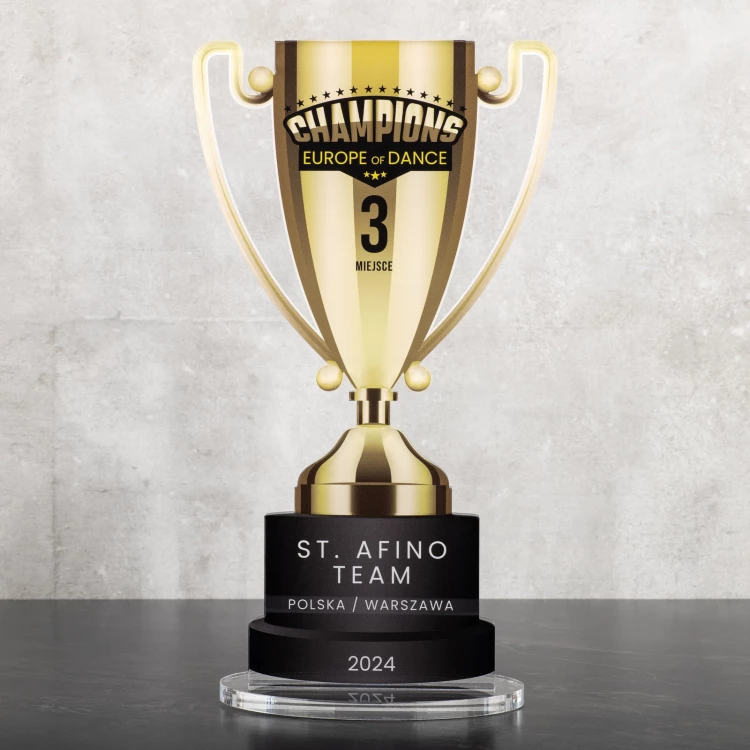 Acrylic statuette - trophy for the winner - height 30 cm - DTA122