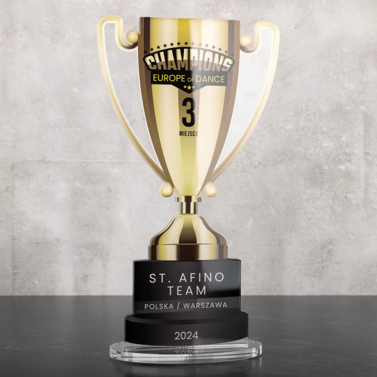 Acrylic statuette - trophy for the winner - height 30 cm - DTA122