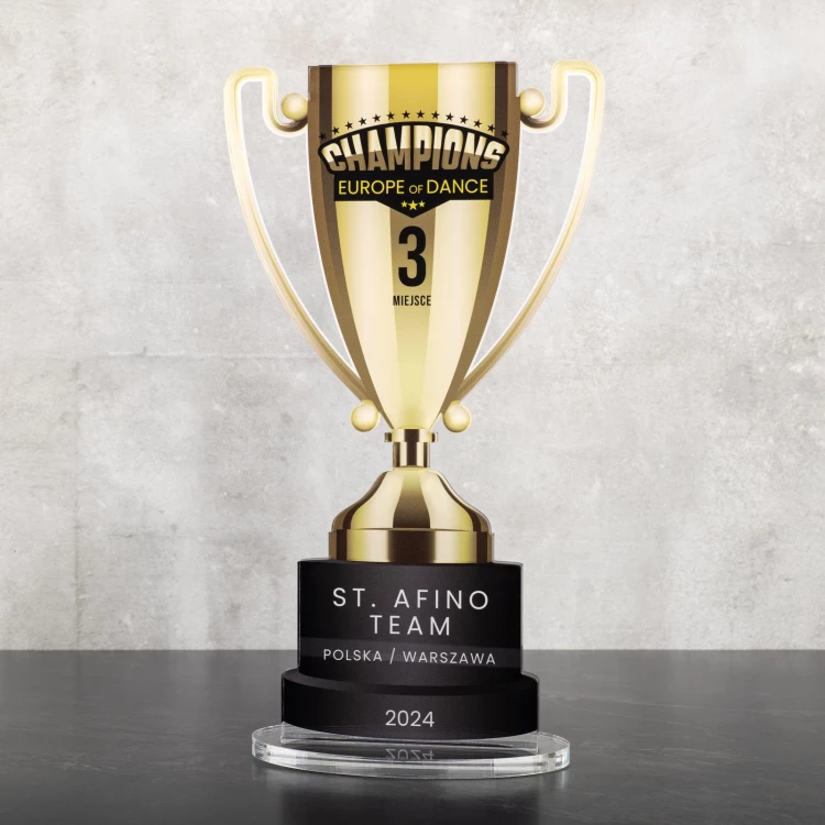 Acrylic statuette - trophy for the winner - height 30 cm - DTA122
