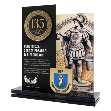 Award for TSO - UV-printed acrylic and brass statuette - height 274 mm - DTA152
