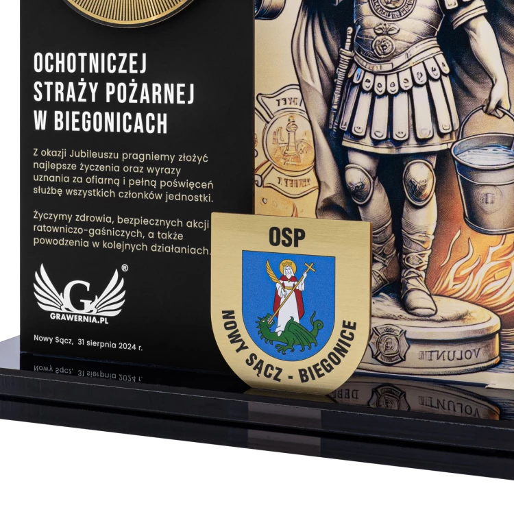 Award for TSO - UV-printed acrylic and brass statuette - height 274 mm - DTA152