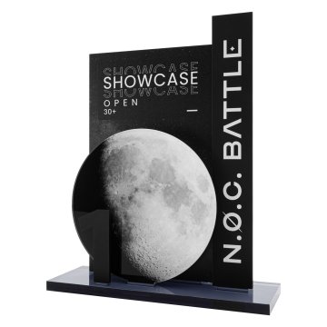 UV-printed acrylic statuette - award for exceptional achievement - height 22 cm - DTA162