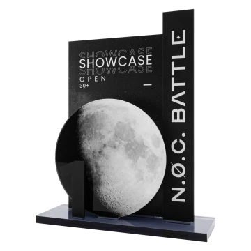 UV-printed acrylic statuette - award for exceptional achievement - height 22 cm - DTA162
