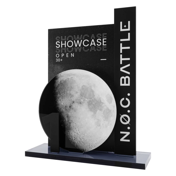 UV-printed acrylic statuette - award for exceptional achievement - height 22 cm - DTA162