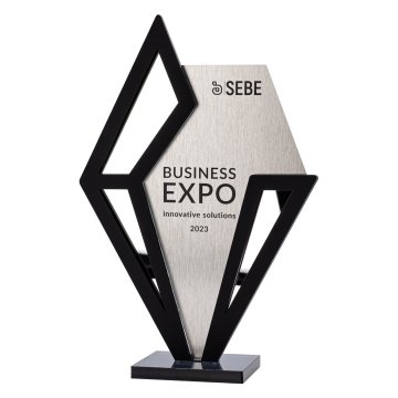 Business statuette with company logo - height 23cm - DTA124