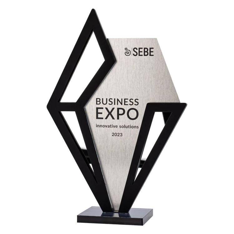 Business statuette with company logo - height 23cm - DTA124