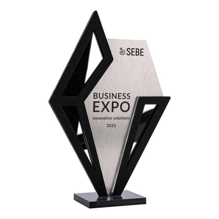 Business statuette with company logo - height 23cm - DTA124