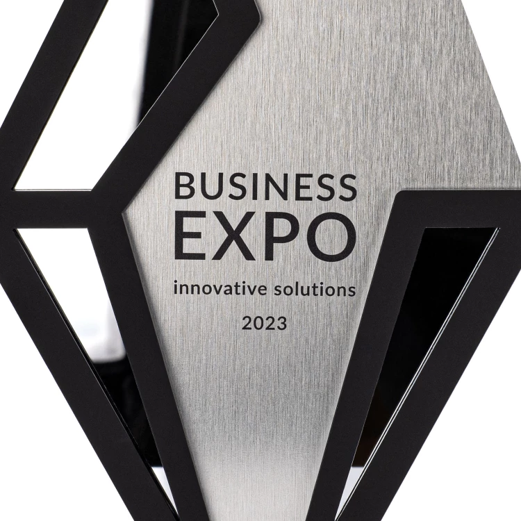 Business statuette with company logo - height 23cm - DTA124